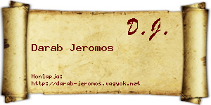 Darab Jeromos névjegykártya